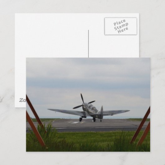 Spitfire bereit für den Start Postkarte (Vorne/Hinten)