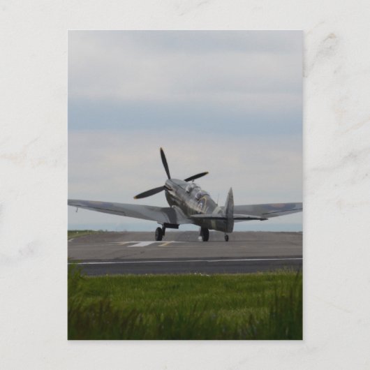 Spitfire bereit für den Start Postkarte (Vorderseite)