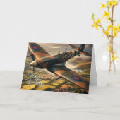 Spitfire Birthday Card Karte (Gelbe Blume)