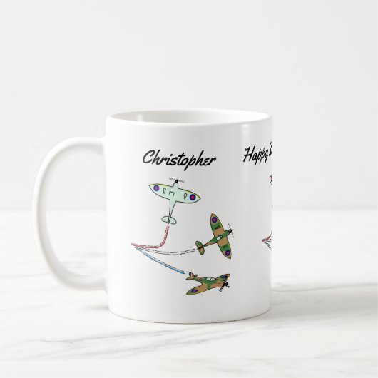 Spitfire Birthday Coffee Tasse (Links)