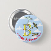 Spitfire Blue Sky B Initial Abzeichen Button (Vorne & Hinten)