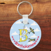 Spitfire Blue Sky - B - Initial Key Ring Schlüsselanhänger (Vorderseite)