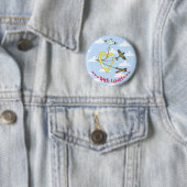 Spitfire Blue Sky Herz 6 cm Runder Abzeichen Button (Beispiel)