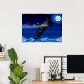 Spitfire Coming Zuhause Poster (Heimbüro)