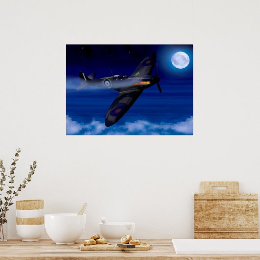 Spitfire Coming Zuhause Poster (Küche)