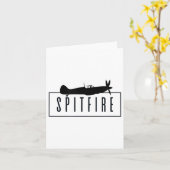 Spitfire, ein ikonisches britisches Kämpfer-Flugze Karte (Gelbe Blume)