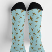 Spitfire Flugflugflugzeuge in Themed Blue Socken (Oben)