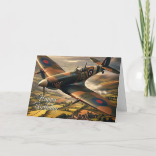 Spitfire-Geburtstagskarte Karte
