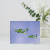 Spitfire Grußkarte Postkarte (Stehend Vorderseite)