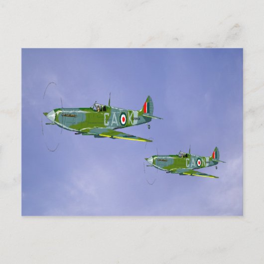 Spitfire Grußkarte Postkarte (Vorderseite)