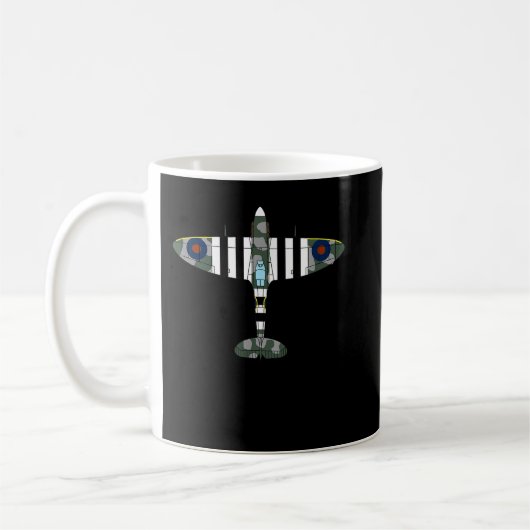 Spitfire Iconic 2. Weltkrieg Britisches Flugzeug Kaffeetasse (Links)