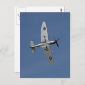 Spitfire im Flug. Postkarte (Vorne/Hinten)