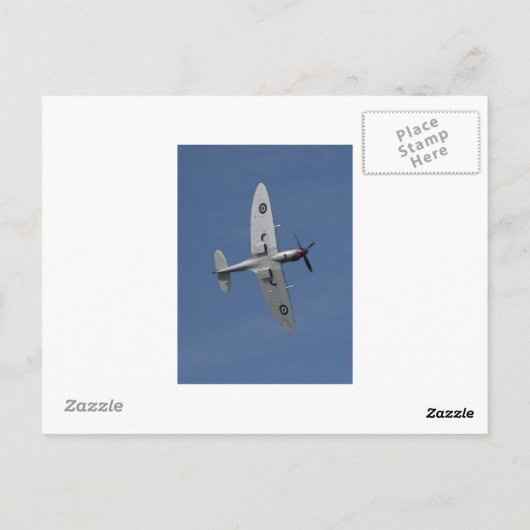 Spitfire im Flug. Postkarte (Rückseite)
