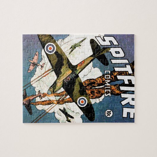 Spitfire Kampfflugzeug - Zweiter Weltkrieg Puzzle (Horizontal)