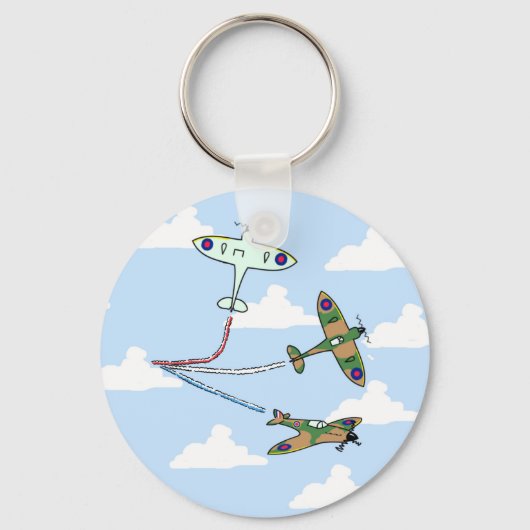 Spitfire - Luftanzeige - Geburtstag Schlüsselanhänger (Vorderseite)