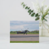 Spitfire nach Landung Postkarte (Stehend Vorderseite)