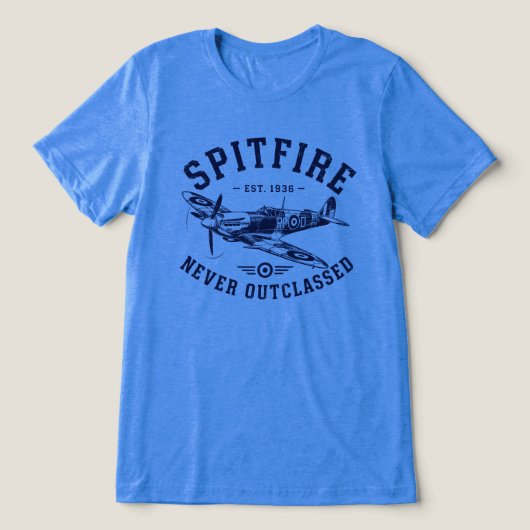 Spitfire – Never Outclassed Tri-Blend Shirt (Design Vorderseite)