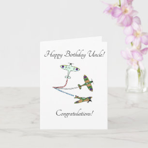 Spitfire Onkel Birthday Card Karte