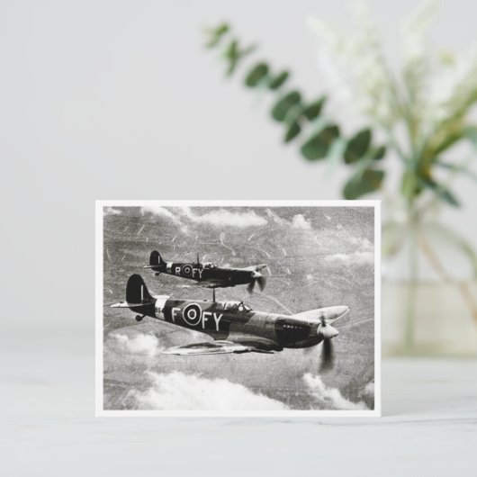 Spitfire Pair Postkarte (Stehend Vorderseite)