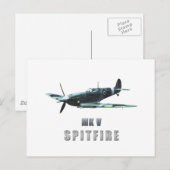 Spitfire Postkarte (Vorne/Hinten)