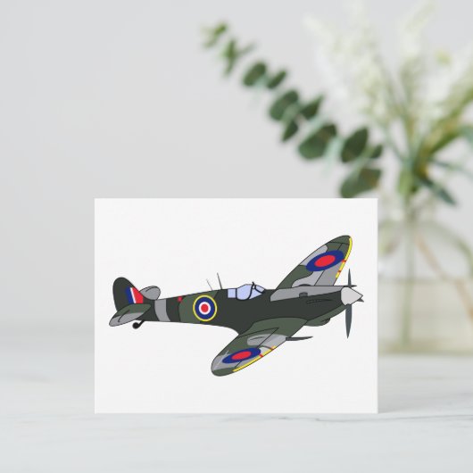 Spitfire Postkarte (Stehend Vorderseite)