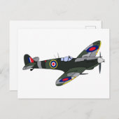 Spitfire Postkarte (Vorne/Hinten)