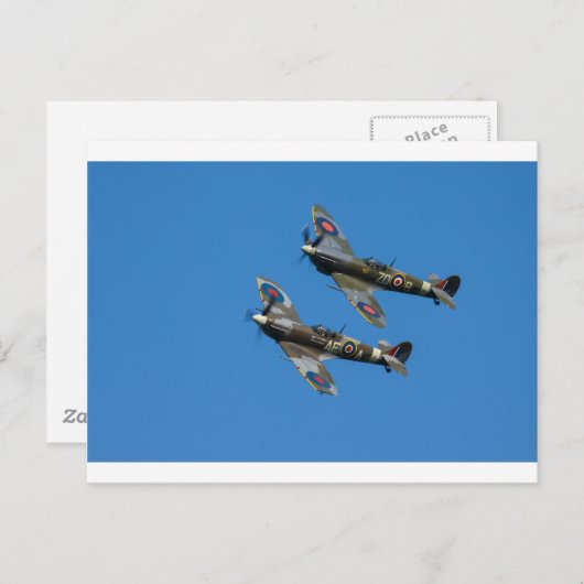 Spitfire Postkarte (Vorne/Hinten)