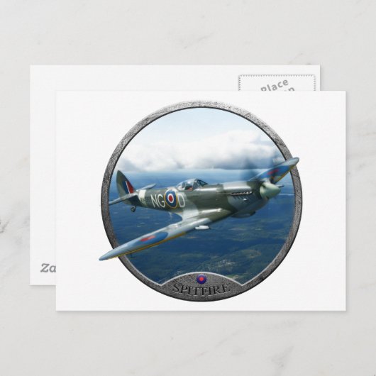 Spitfire Postkarte (Vorne/Hinten)