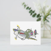 Spitfire Postkarte (Stehend Vorderseite)