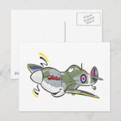 Spitfire Postkarte (Vorne/Hinten)