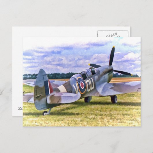 Spitfire Postkarte (Vorne/Hinten)