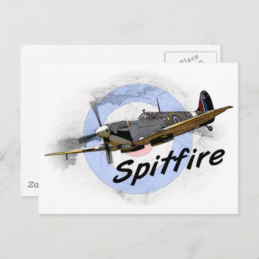 Spitfire Postkarte (Vorne/Hinten)