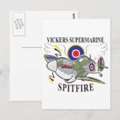 Spitfire Postkarte (Vorne/Hinten)