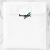 Spitfire Quadratischer Aufkleber (Tasche)