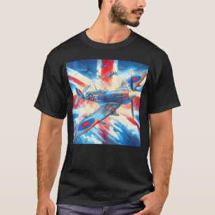 Spitfire Raf Supermarine Ww2 Fighter Flugzeug UK F T-Shirt