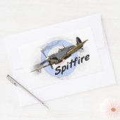 Spitfire Rechteckiger Aufkleber (Umschlag)