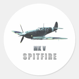 Spitfire Runder Aufkleber