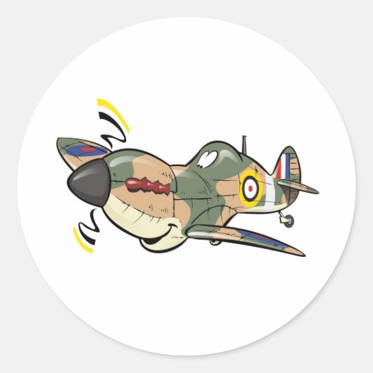 Spitfire Runder Aufkleber (Vorderseite)