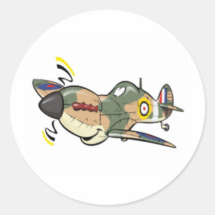 Spitfire Runder Aufkleber