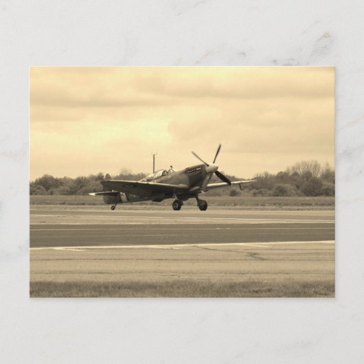 Spitfire Sepiaton Postkarte (Vorderseite)
