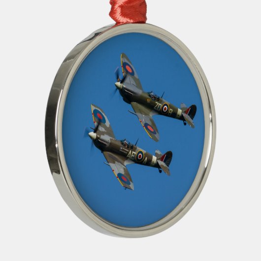 Spitfire Silbernes Ornament (Rechts)