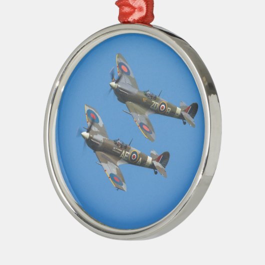 Spitfire Silbernes Ornament (Links)