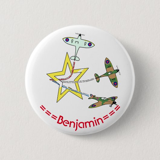 Spitfire Star 6 cm Abzeichen Button (Vorderseite)