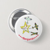 Spitfire Star 6 cm Abzeichen Button (Vorne & Hinten)