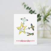 Spitfire Star Postkarte (Stehend Vorderseite)