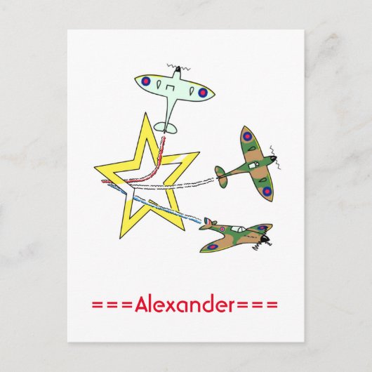 Spitfire Star Postkarte (Vorderseite)