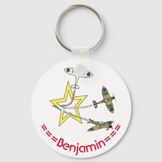 Spitfire-Star-Schlüsselring Schlüsselanhänger (Vorderseite)