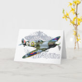 Spitfire Supermarine Karte (Gelbe Blume)