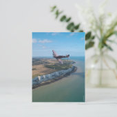 Spitfire über der englischen Küste. Postkarte (Stehend Vorderseite)