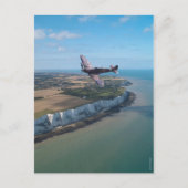 Spitfire über der englischen Küste. Postkarte (Vorderseite)